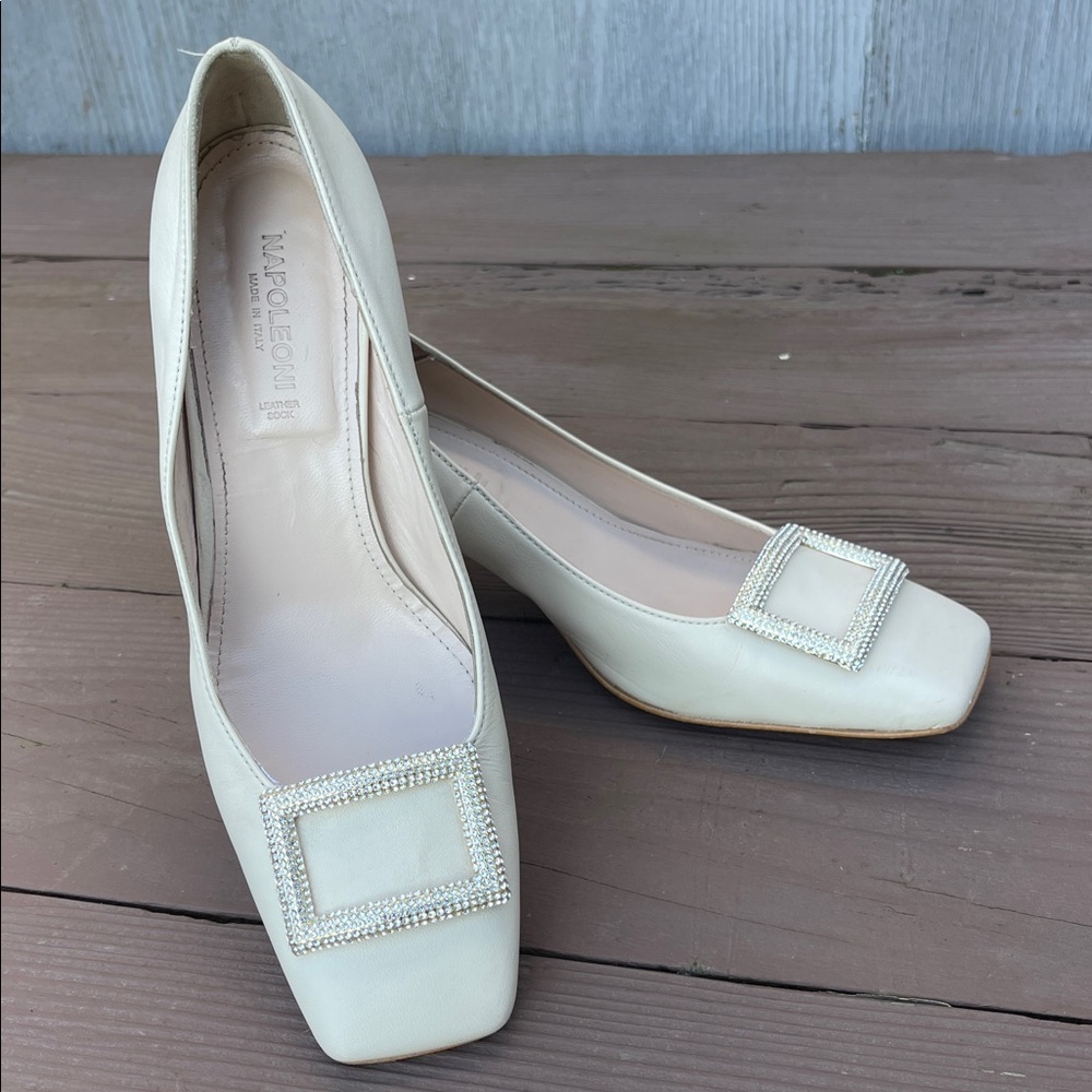 Napoleoni Square Toe Block Heel Made in Italy